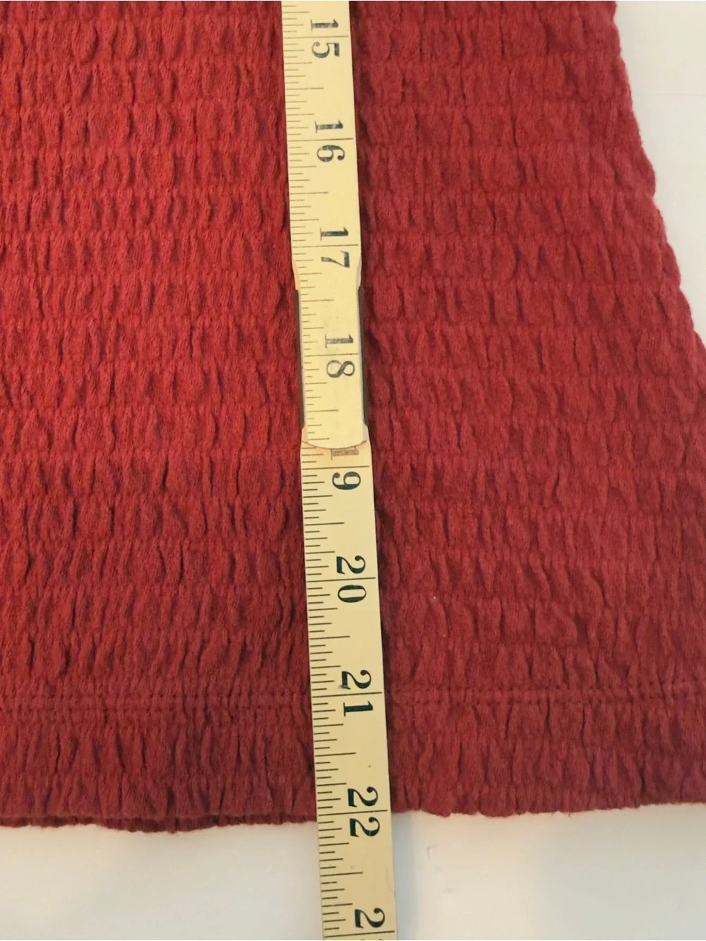 Anthropologie Wine Red Smocked Bell Sleeve Scoop Neck Top Size M